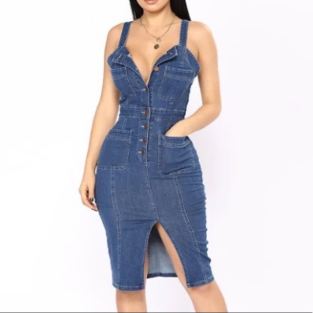 spaghetti strap sleeveless jean dress